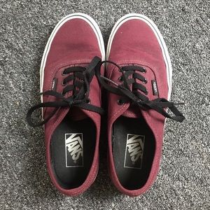 BURGUNDY VANS AUTHENTIC